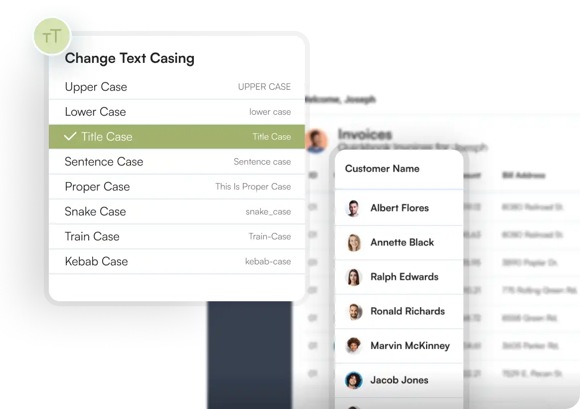 Change Text Casings