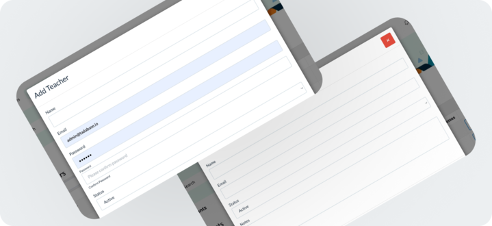 Add Students and Teachers: